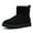 Black, variant on Litfun Suede Boots for Women Winter Ankle Booties Slippers with Memory Foam Indoor Outdoor House Shoes, Black, Size 8-8.5
