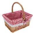 thumbnail image 1 of Canasta de Picnic de Mimbre, Cestrín de Picnices Vacío Forraje Desmontable Y Espacioso Capacidad Tejida A Mano Para Acampar, Picnic, Jardín, Pascua, 1 of 7