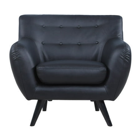 Madison Home Usa Mid Century Modern Tufted Bonded Leather Armchair Madison Home Usa Mid Century Modern Tufted Bonded Leather Armchair
