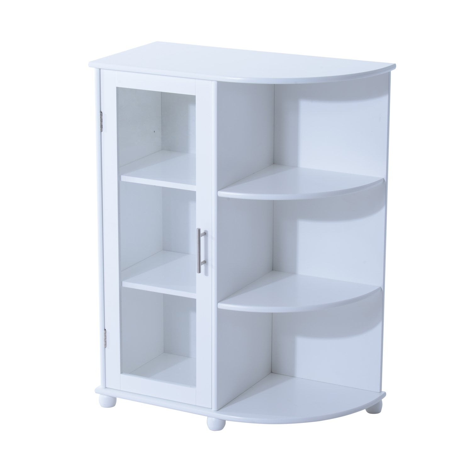 Anself 32" Floor with Door and Side Shelves White Walmart