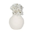 thumbnail image 2 of Ceramic Stoneware Vase - Textured Matte Finish, Round Coastal Decorative Accent for Home, Living Room, Bedroom & Office - Modern Rustic Centerpiece Table Decor - 7" White, 2 of 10
