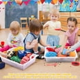 thumbnail image 6 of 10 Pcs Flat Storage Organizer Tray Bin Letter Size Paper Tray for Classroom Plastic Stackable File Organizer for School Office Teacher Book Organization（ White, 13.78 x 9.84 x 3.15 Inch）, 6 of 13