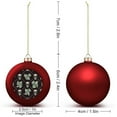 Bybiment 4PCS Red Christmas Balls Ornament, Vintage Colorful Money