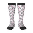 thumbnail image 1 of Xecao Poodle Dog Pattern Adult Stockings with Color-Block Design and 3D Print, Breathable Comfortable Hosiery for Daily Wear and Sports, 1 of 6
