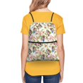thumbnail image 4 of Vsdgher Wild Exotic Birds And Flowers Drawstring Backpack Water Resistant String Bag Sports Sackpack Gym Sack for Men Women, 4 of 6