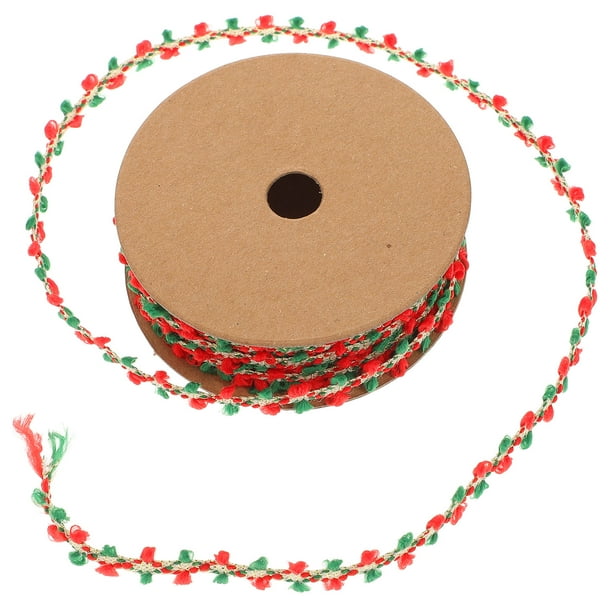 GOOHOCHY 1 rollo de cinta para envolver regalos con temática navideña para hacer moños y manualidades navideñas.