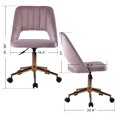 thumbnail image 2 of Impressions Vanity Maya Vanity Chair with 360 Degree Rotation, Modern Makeup Desk Chair (Pink Velvet), 2 of 8