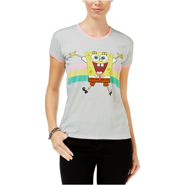 Mighty Fine Camiseta gráfica para mujer de Bob Esponja, gris