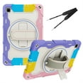 thumbnail image 1 of XYX 3in1 Rotating Stand Case for Samsung Galaxy Tab S6 Lite 10.4 inch with Hand/Shoulder Strap, Shockproof Rugged, Colorful Pink, 1 of 7