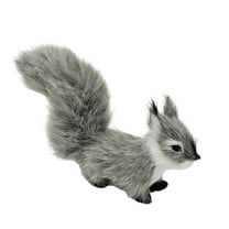 Acahhotxx Realistic Squirrels Figurine Simulated Stuffed Plush Toy Animal Sculpture Addition to Christmas Table Decor