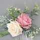 thumbnail image 3 of Arreglo floral para Respaldo de silla Yotijar Flores artificiales para boda decoración rosa amarillo claro, 3 of 10