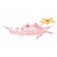 thumbnail image 4 of Cartoon Piggy Bank, Crown and Magic Wand for true Cartoon Ribbon Golden Yellow Antique Art, Ceramic Coin Bank Money Box for Cash Saving, 3.6" X 3.2", Pale Pink Yellow, by Ambesonne, 4 of 4