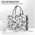 thumbnail image 3 of Large Capacity Tote Bag,Pioneer Flower Floral Print Pattern Handbag Fashion Luxury Tote Bag,15.7"x13"x 5.1" Inches,Laptop Compatible, 3 of 6