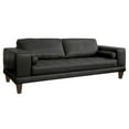 thumbnail image 4 of Wynne Sofa in Genuine Black Leather with Brown Wood Legs, 4 of 5