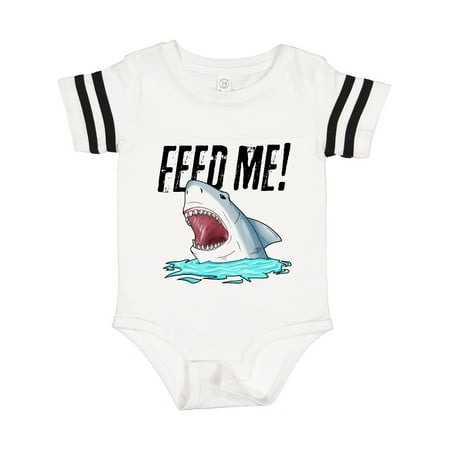 

Inktastic Feed Me with Shark Head Gift Baby Boy or Baby Girl Bodysuit