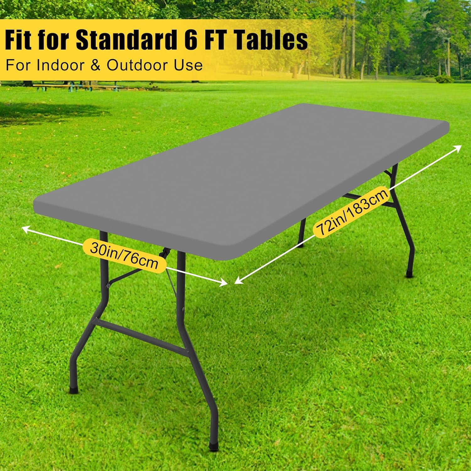 Shangniulu Indoor Outdoor Patio Round Fitted Vinyl Tablecloth, Flannel Backing, Elastic Edge Waterproof Wipeable Plastic Cover Light Gray Marble Patter