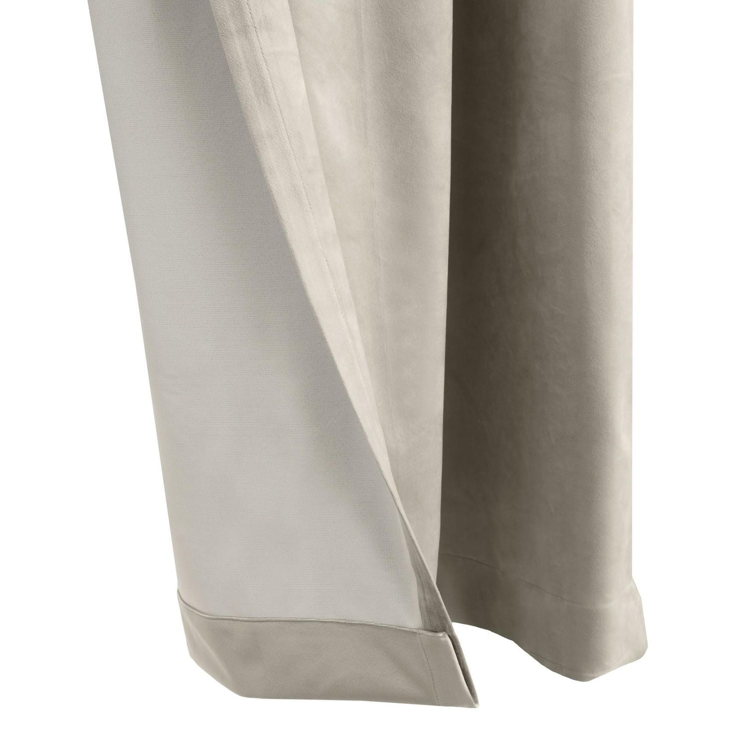 Loft Living Sicily Room Darkening Dual Header Single Curtain Panel 50 x 84 in Oyster