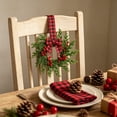 thumbnail image 5 of 10.6in Artificial Christmas Wreath With Berries for Front Door, Xmas Wreath for Holiday Christmas Party Decorations, 1pcs, 5 of 9