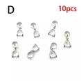 thumbnail image 3 of K-KED 10pcs Silver/Gold/Black Pendant Holder Clamp Pinch Bails Clip Clasps Connectors-D-5x15mm-10Pcs, 3 of 6