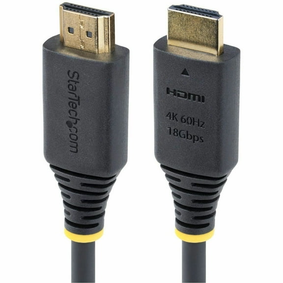 StarTech.com 6ft (1.8m) Premium Certified High Speed HDMI Cable, 4K 60Hz/1440p 144Hz, 18Gbps, UHD HDMI 2.0 Cord, TPE Jacket