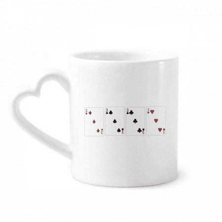

3 heart spade club pattern mug coffee cerac drinkware glass heart cup