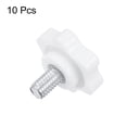thumbnail image 3 of Uxcell 10 Pieces Star Knobs M6 x 10mm Thread 25mm 6-Point Head Stud Knob Hand Clamping Screw White, 3 of 6