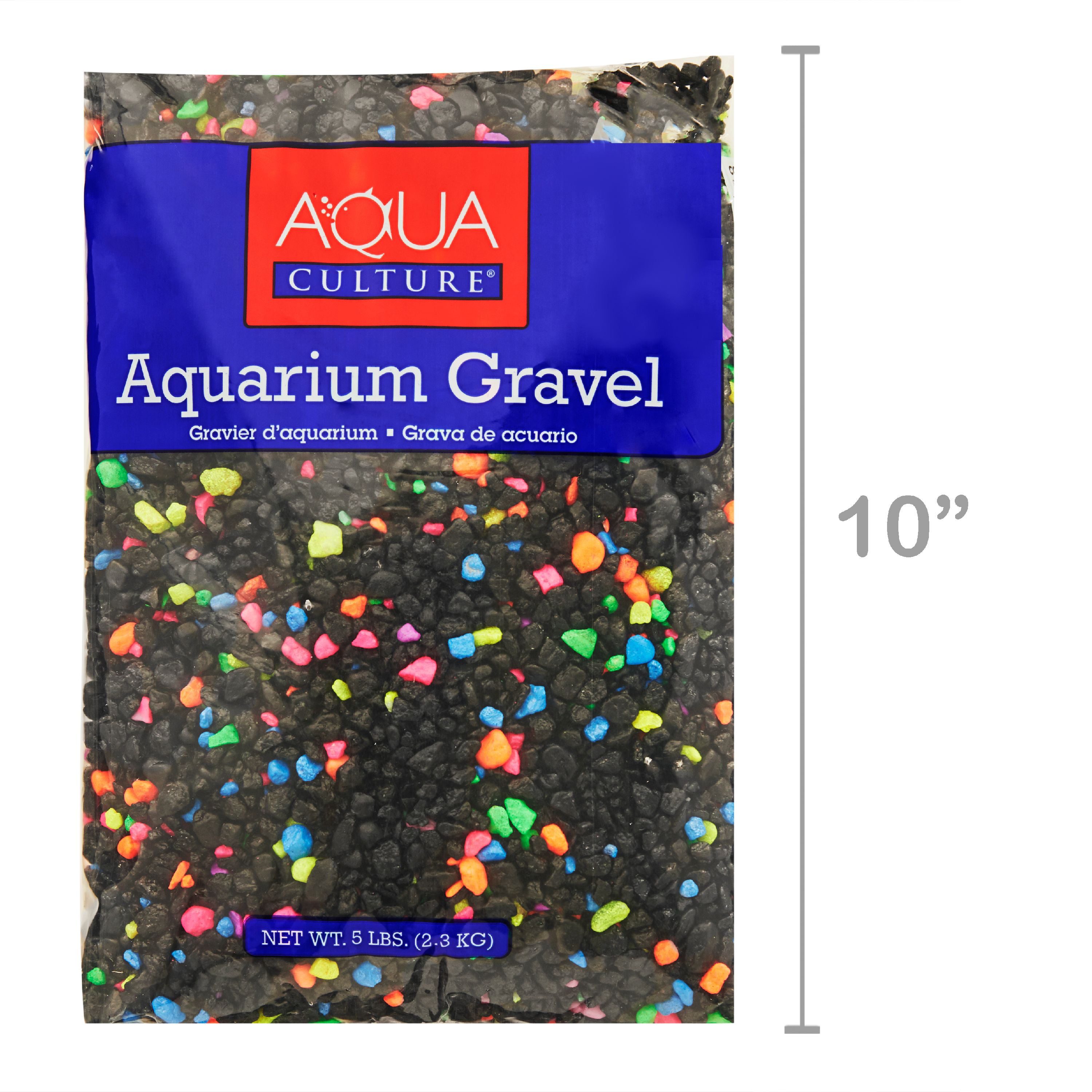 Fish Tank Gravel 1 kg Fluorescent Tricolour Bright Green Purple Black Aquarium 