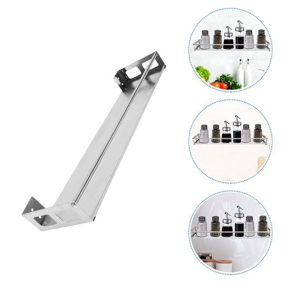 ELAYARD Stainless Steel Wall-Mounted Spice Rack Organizer with Plated Kitchen Storage Shelf for Pantry and Countertop Use