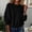 Black, variant on Women's Drawstring Hem Sweatshirt Oversized Crewneck Pullover Loose Fit Long Sleeve Casual Solid Color Tops 8 Colors S-XXXL