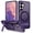 Purple, variant on GAOBAO Magnetic Case for Samsung Galaxy S26 FE & Samsung Galaxy S25 FE, Translucent Matte Protective Cover with Built-in Foldable Kickstand, Shockproof Slim Phone Case - Black