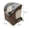 thumbnail image 3 of Sac à Dos pour Chiens et Chats Approuvé par les Compagnies Aériennes - Imperméable, Résistant aux Taches, Sac à Dos de Randonnée pour Chiens avec Couverture en Filet, Ceinture - Marron, 3 of 7