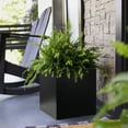 thumbnail image 4 of 16"x16"x18" Planter Box Garden Pots for Outdoor Plants Anti-collision Corner Design with Drainage Hole Large Flower Pots for Front Porch Hotel Patio Yard Decorative Tall Flower Vase Square Container, 4 of 11