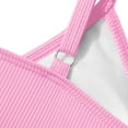 thumbnail image 4 of Mceream Girls' 2 Piece Ditsy Floral Print Knot Front Ruched Triangle Bikini Swimsuit High Waisted V Neck Adjustable Spaghetti Straps Bathing Suit 5-16 Years, 4 of 9