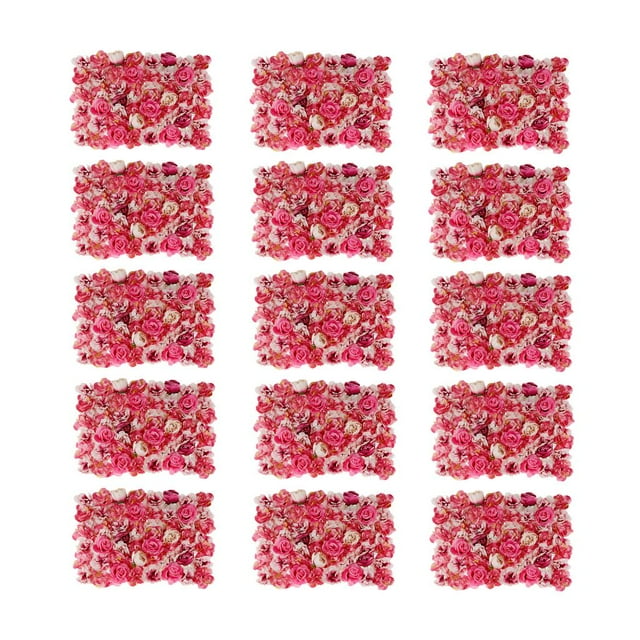 15 piezas 25.59x19.68 pulgadas de flores para pared de flores hecho artificiales para decoración de paredes