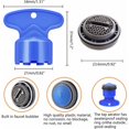 thumbnail image 2 of 6 Piezas Aireador Aireador M24 Boquilla de Ahorro de Agua Aireadores de Grifo Rosca Externa de 24 mm con Llave para Fregadero de Cocina y Grifo Mezclador de Lavabo de Baño, 2 of 5