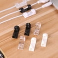 thumbnail image 4 of 10PC Cable Clips Self Adhesive Cord Organizer Plastics Clamps Cable Management USB Cable Holder Wire Organizer Desk Wall Cable Fixed Finishing Hooks for Car Home Office (Clear), 4 of 5