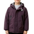 thumbnail image 2 of Parkas de manga larga, chaqueta con capucha y bolsillos para niños de tallas medianas y grandes, chaqueta tipo cárdigan., 2 of 9