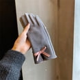 thumbnail image 2 of Audhol Gloves Mittens Winter Warm Women's Winter Warm Cycling Velvet Thickened Cold and Windproof Screen Gloves Warm Touchscreen Gloves for Cold Weather Grey One Size, 2 of 3