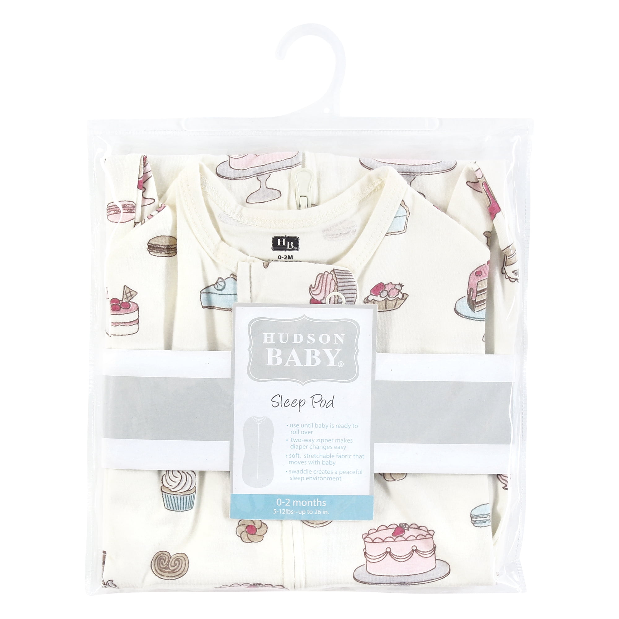 Hudson Baby Infant Girl Sleep Pod, Sweet Bakery, 0-2 Months