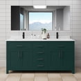 thumbnail image 2 of Wyndham Collection Beckett 72" Wood Double Bathroom Vanity in Green/Black, 2 of 6