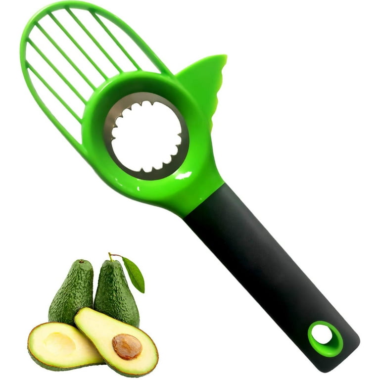 Home Basics 3-in-1 Avocado Slicer, Green, FOOD PREP