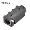 thumbnail image 3 of 3.5mm Headphone Jack Female Audio Socket Connectors Stereo 4 Pins Plastic PCB Mount Black 20pcs, 3 of 3