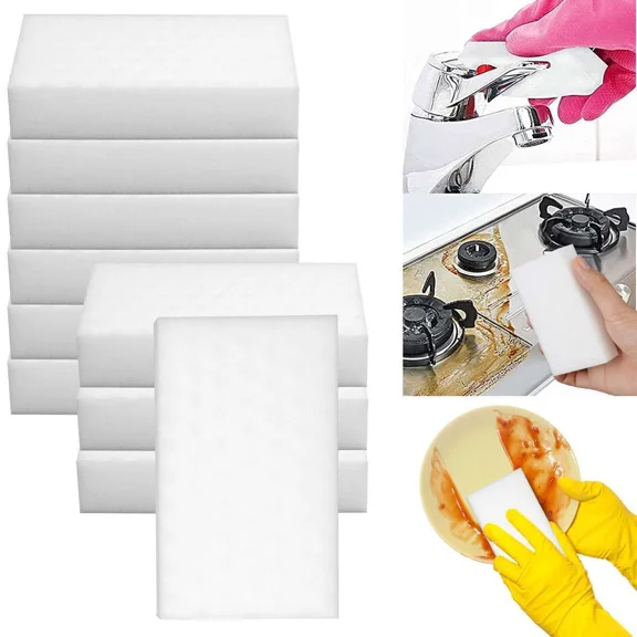 10Pcs Cleaning Sponge Stain Eraser Remover Pad Cleaning Foam Sponge Home 2025