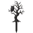 thumbnail image 2 of Halloween Owl Tree Metal Garden Stake 12 Inch, Spooky Iron Yard Ground Decor Ornament, Outdoor Lawn Flower Bed Pathway Decor, Wrought Iron Fall Holiday Yard Art, 2 of 7