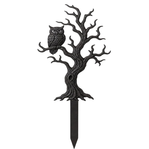 DefiDgd Halloween Theme Metal Yard Stake,Witch Hat Hollow-out Plug-in Iron Garden Stake for Halloween Garden Porch Patio Lawn Pathway Outdoor Courtyard Holiday Home Decoration(E)
