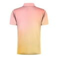 thumbnail image 4 of Odbmxy Lapel Short Sleeve Polo Shirts for Men Tee Shirts for Men Loose Casual Workout Gradient Print Shirts,Pink 4XL, 4 of 4