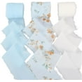 thumbnail image 6 of 3 Style Floral Fringe Chiffon Ribbon 15Ydsx1.7In Frayed Edge Fabric Silk Handmade Chiffon Ribbon Set DIY, 6 of 9