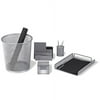 Neu Home 5-Piece Mesh Desk Accessory Set, Silver Color