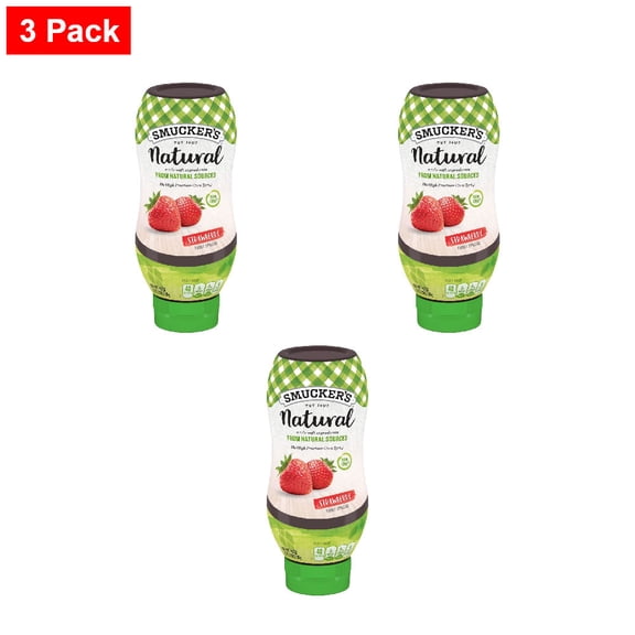 Smuckers Natural Strawberry Squeeze Fruit Spread 19 oz - 3 Pack