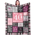 thumbnail image 1 of LHSHID 40th Birthday Gifts Women Blanket 40th Birthday Decorations Women 40th Birthday Gift Ideas Happy 40th Birthday Gifts for WomenBirthday Gifts for 40 Year Old Woman Throws 60"x80", 1 of 7